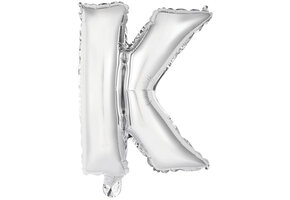 SALE> Letter Mini Silver - K - A34cm - zelfsluitend.