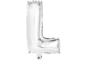 Letter Mini Silver - L - A34cm - zelfsluitend