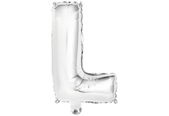 Letter Mini Silver - L - A34cm - zelfsluitend