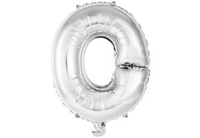 SALE> Letter Mini Silver - O - A34cm - zelfsluitend.