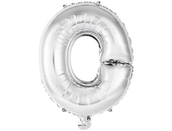 Letter Mini Silver - O - A34cm - zelfsluitend