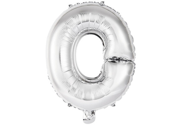 Letter Mini Silver - O - A34cm - zelfsluitend
