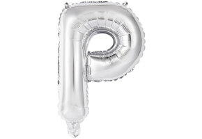 SALE> Letter Mini Silver - P - A34cm - zelfsluitend.