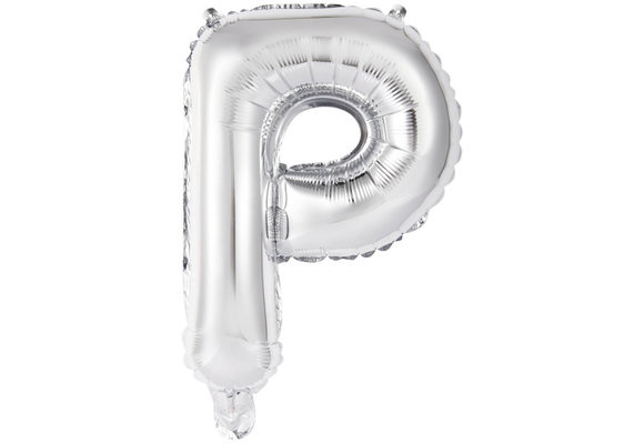 SALE> Letter Mini Silver - P - A34cm - zelfsluitend.