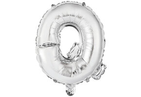 SALE> Letter Mini Silver - Q - A34cm - zelfsluitend.