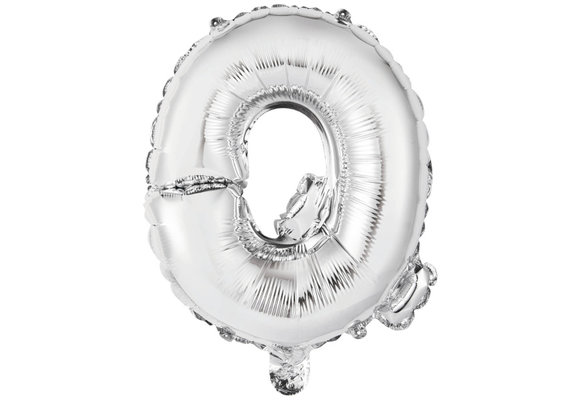 SALE> Letter Mini Silver - Q - A34cm - zelfsluitend.