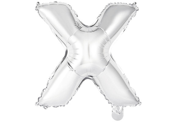 Letter Mini Silver - X - A34cm - zelfsluitend