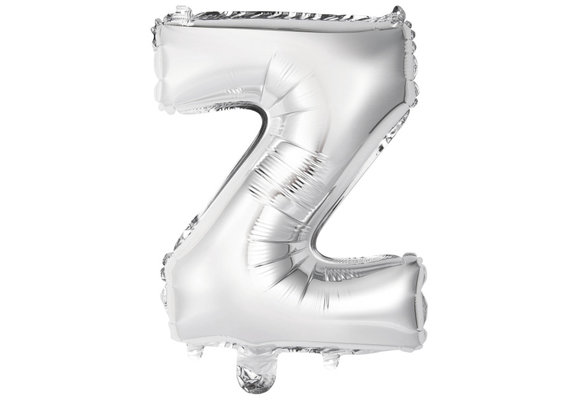 Letter Mini Silver - Z - A34cm - zelfsluitend