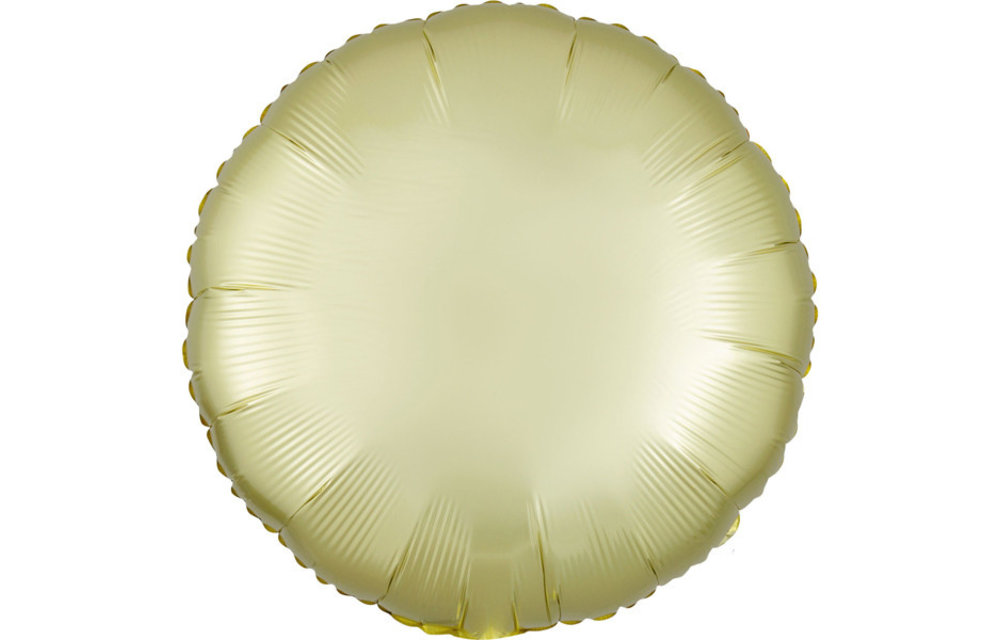 Round - Satin Luxe Pastel Yellow - 18 inch - Anagram