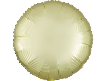 Round - Satin Luxe Pastel Yellow - A18"/45cm