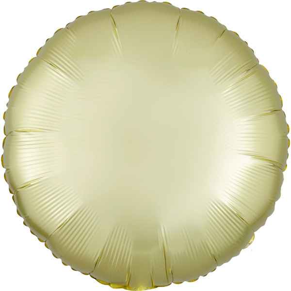Round - Satin Luxe Pastel Yellow - 18 inch - Anagram