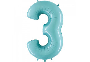 SALE > Cijfer Pastel Blue - 3 - 24 inch