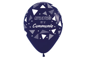 R12  - Gefeliciteerd met je Communie - Triangles - Navy Blue 044 - 25ct