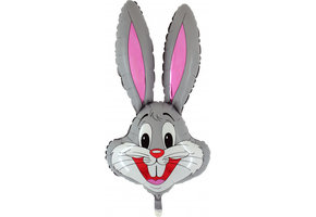 Konijn Hoofd - Grey - 34 inch - Grabo