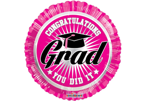 Congratulations Grad - Pink - 18 inch - Kaleidoscope