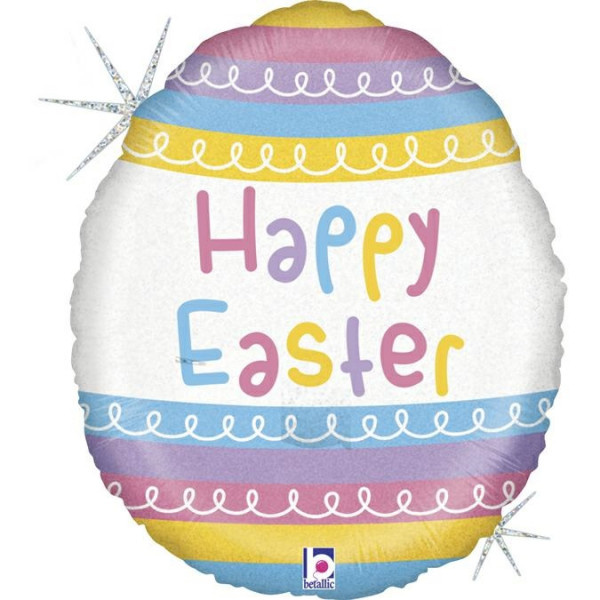 Easter - Pastel Stripes Egg - B18 inch