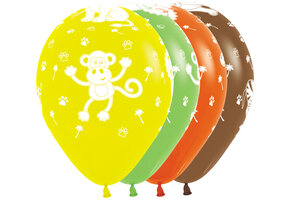 R12 - Jungle Animals - Yellow/Lime/Orange/Choc - 25 Stuks