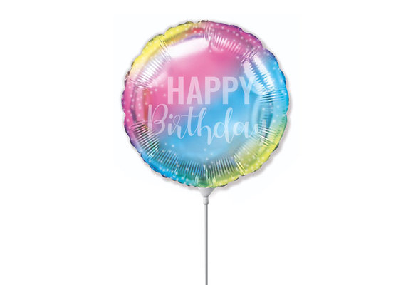 MICROFOIL - Happy Birthday - Ombre Pastel - 14 inch - Flex