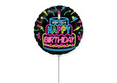 MICROFOIL - Happy Birthday - Neon - 14 inch - Flex Metal