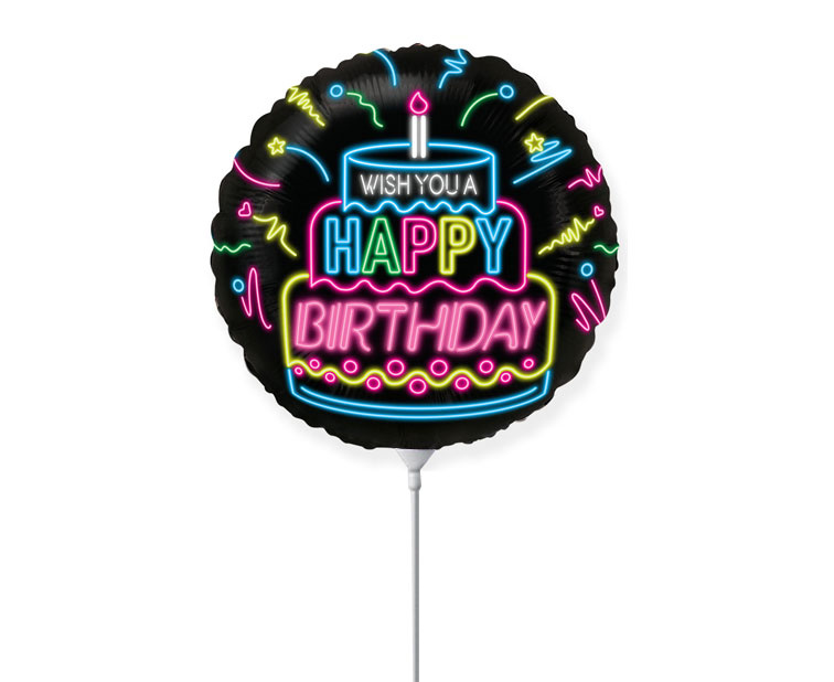 MICROFOIL - Happy Birthday - Neon - 14 inch - Flex Metal - leeg