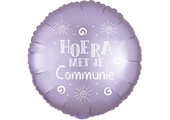 Hoera met je Communie - Satin Luxe Lilac - A18"/45cm