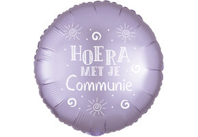 Hoera met je Communie - Satin Luxe Lilac - A18"/45cm
