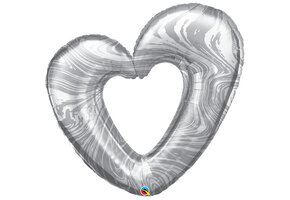 Marble Open Heart - Silver - Q41"/105cm