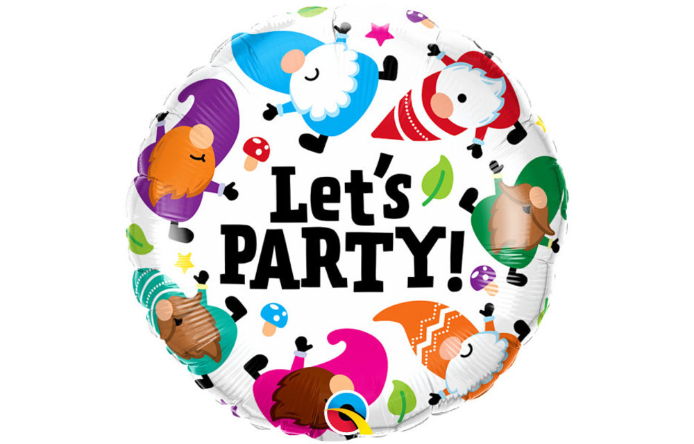 Gnomes Let's Party - 18 inch - Qualatex