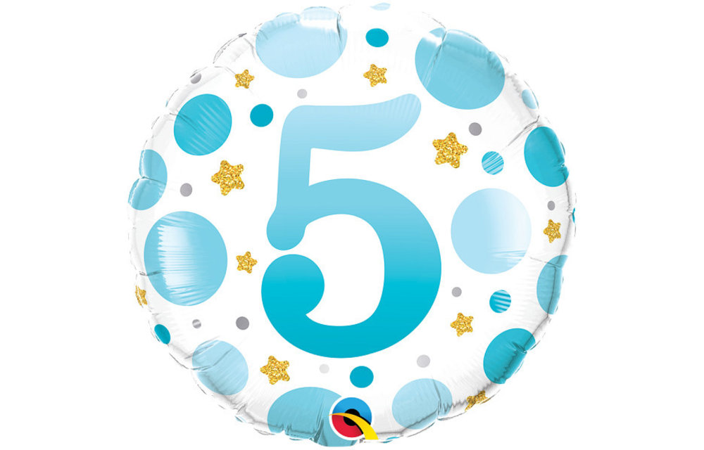 Blue Dots - Age 5 - 18 inch - Qualatex