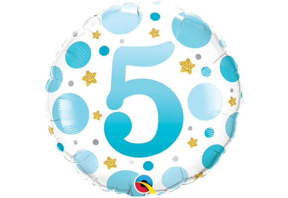 Blue Dots - Age 5 - 18 inch - Qualatex