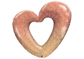 SALE > Open Heart - Glitter Ombre - Rose Gold - Q42"/106.5cm