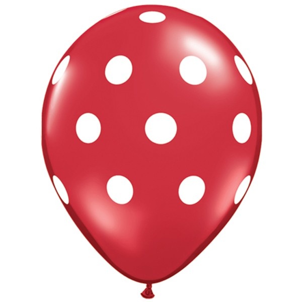 Q.11 Big Polka Dots - Red/White