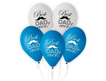 SALE > Latex - Best Dad Ever - 12inch/30cm - 5 stuks