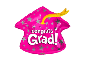 Congratulations Grad - Pink Cap - 18 inch - Kaleidoscope
