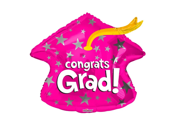 Congratulations Grad - Pink Cap - 18 inch - Kaleidoscope