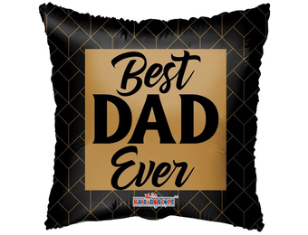 Pillow - Best Dad Ever - Black&Gold - K18"