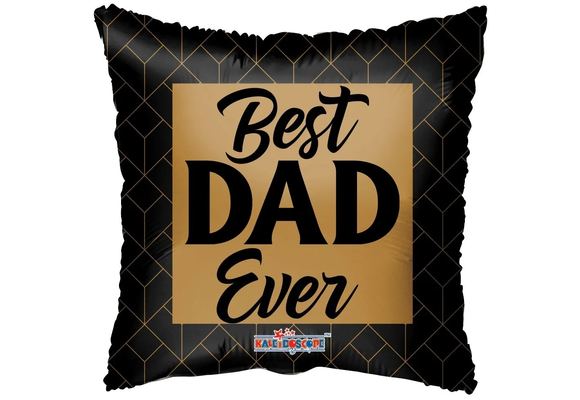 Pillow - Best Dad Ever - Black&Gold - K18"