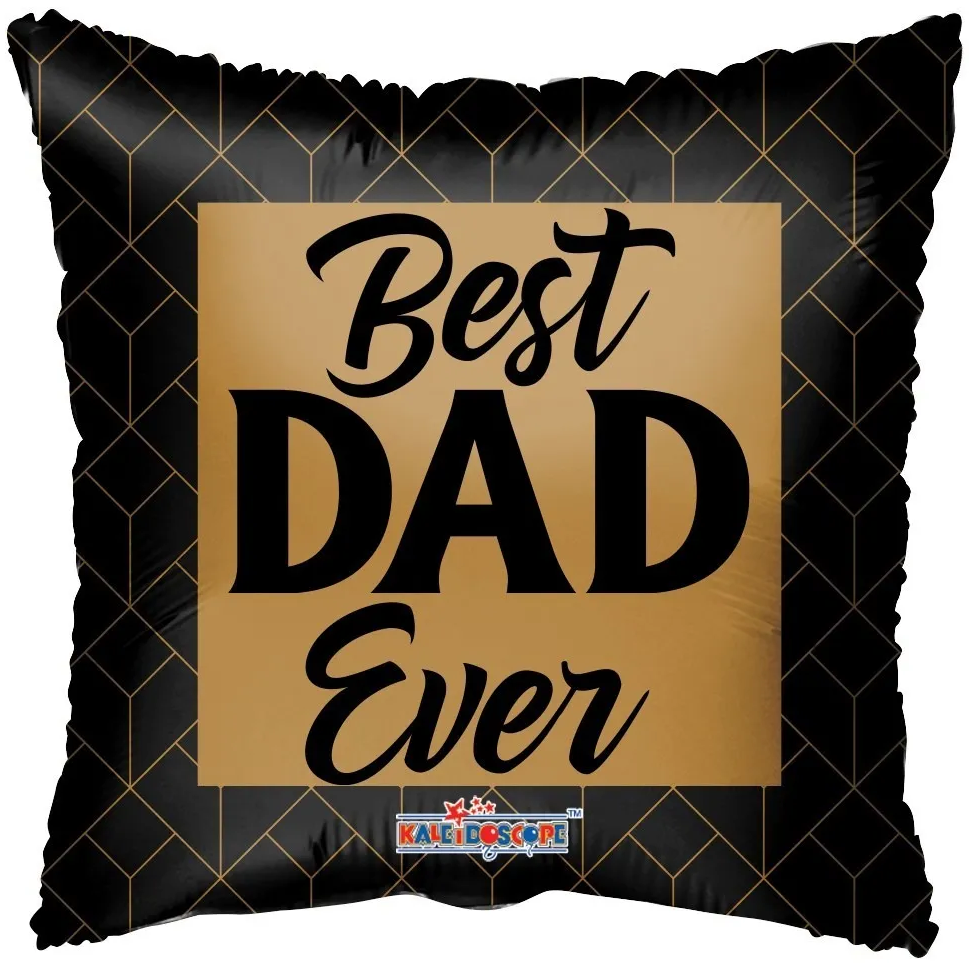 Pillow - Best Dad Ever - Black&Gold - K18"