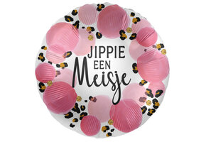 Jippie een Meisje - Jungle Roze - 18"/45cm - 2 stuks ***