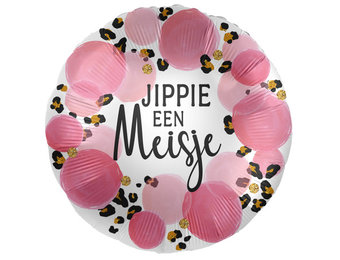 Jippie een Meisje - Jungle Roze - 18"/45cm - 2 stuks ***