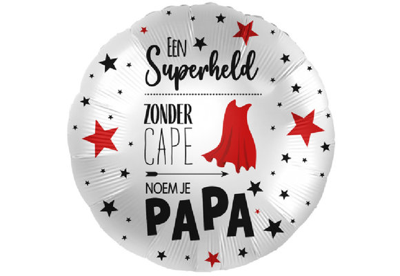 Papa - Superheld  Zonder Cape - 18"/45cm - 2 stuks ***
