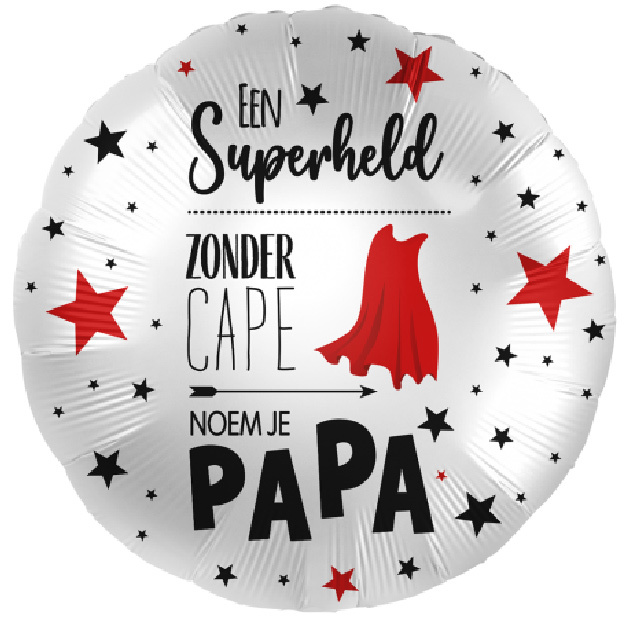 Papa - Superheld Zonder Cape - 18"/45cm - 2 stuks ***