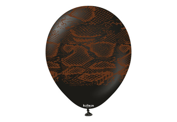 KALISAN.12" - Snake Safari Print - Black with Brown Ink