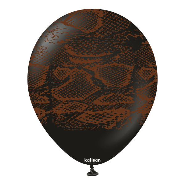 KALISAN.12" - Snake Safari Print - Black with Brown Ink