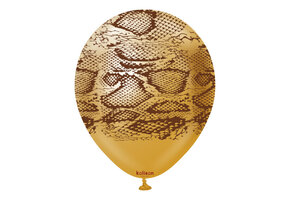 KALISAN.12" - Snake Safari Print - Gold Mirror / Brown Ink