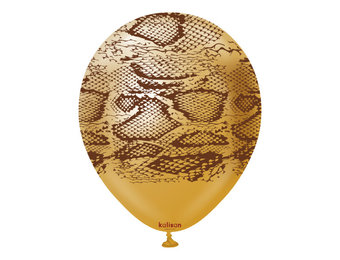 KALISAN.12" - Snake Safari Print - Gold Mirror / Brown Ink