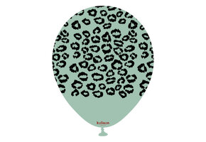 SALE > KALISAN.12" - Leopard Print - Wintergreen - 25 stuks