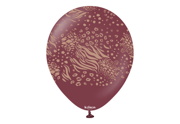 KALISAN.12" - Mutant Safari Print - Burgundy