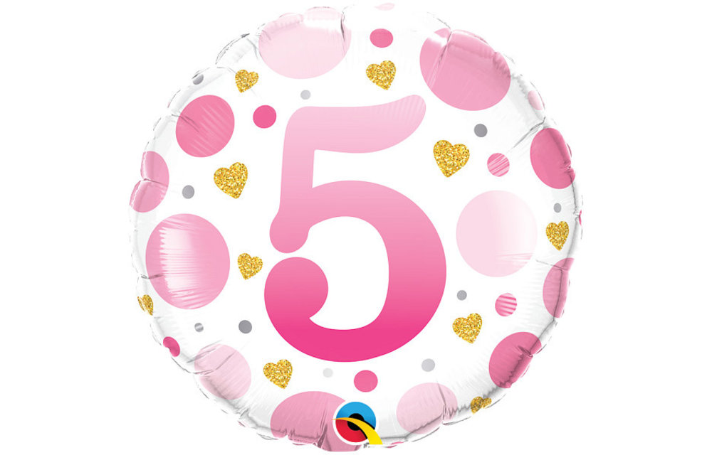 Pink Dots - Age 5 - 18 inch - Qualatex