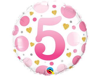 Pink Dots - Age 5 - Q18"/45cm